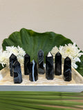 Black and Blue Agate Tower