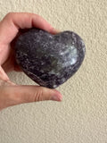 lepidolite crystal heart