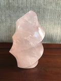 rose quartz crystal flame