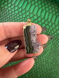 amethyst slice pendant