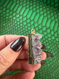 amethyst slice pendant