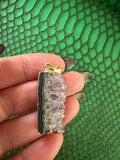 amethyst slice pendant