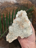 clear apophyllite with stilbite crystal