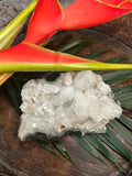 clear apophyllite with stilbite crystal
