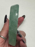 green fluorite heart shaped crystal dish