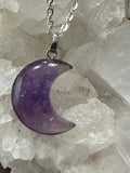 amethyst moon pendant