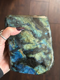 high flash labradorite freeform slab