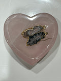 Rose Quart Heart Dish