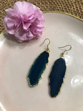 blue agate earrings