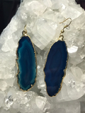 blue agate earrings