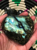 labradorite crystal heart