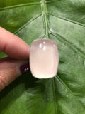 Rose Quartz Crystal Rectangular Ring - Small Sized Stone