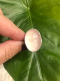 Rose Quartz Crystal Oval Shaped Ring - Small Sized Stone