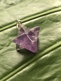 amethyst crystal merkaba pendant