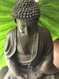 amethyst crystal merkaba pendant