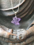amethyst crystal merkaba pendant