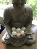 angel aura pink rose quartz sphere