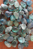 blue fluorite crystal tumble