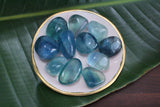 blue fluorite crystal tumble