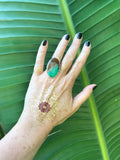 chrysoprase oval ring