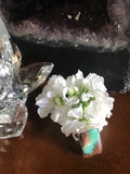 Chrysoprase Rectangular Crystal Ring