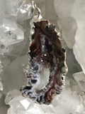 geode druzy silver earrings