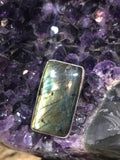 labradorite crystal ring