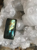 labradorite crystal ring