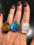 Labradorite Drop Shaped Ring