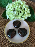 red tigers eye crystal heart