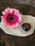 red tigers eye crystal heart