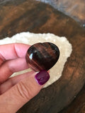 red tigers eye crystal heart