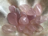 rose quartz crystal tumbles