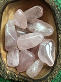 rose quartz crystal tumbles