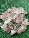 rose quartz crystal tumbles