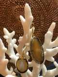 Brown and Tan Agate Earrings