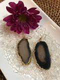 Brown agate earrings
