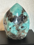 Large Amazonite & Smoky Quartz Flame (2.3 lbs)