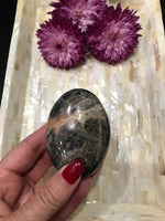 Black Moonstone Palm Stone