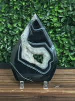 black agate druzy crystal flame 6