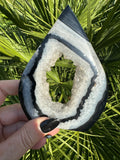 Black Agate Druzy Crystal Flame (No.5) | Teardrop