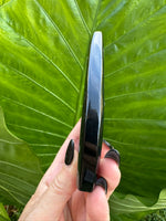 black agate druzy crystal flame teardrop 2