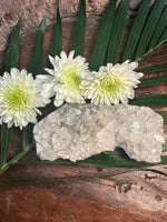clear apophyllite crystal cluster
