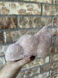 Pink Apophyllite Slab — Natural Raw Crystal Specimen, Heart Chakra Stone, 436 g
