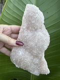 Pink Apophyllite Slab — Natural Raw Crystal Specimen, Heart Chakra Stone, 436 g