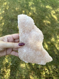 Pink Apophyllite Slab — Natural Raw Crystal Specimen, Heart Chakra Stone, 436 g