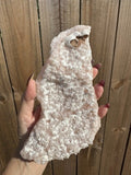 Pink Apophyllite Slab — Natural Raw Crystal Specimen, Heart Chakra Stone, 436 g