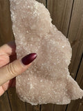 Pink Apophyllite Slab — Natural Raw Crystal Specimen, Heart Chakra Stone, 436 g