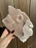 Pink Apophyllite Cluster — Large Raw Crystal Specimen, Natural Heart Chakra Stone 2.1 lbs