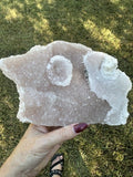 Pink Apophyllite Cluster — Large Raw Crystal Specimen, Natural Heart Chakra Stone 2.1 lbs